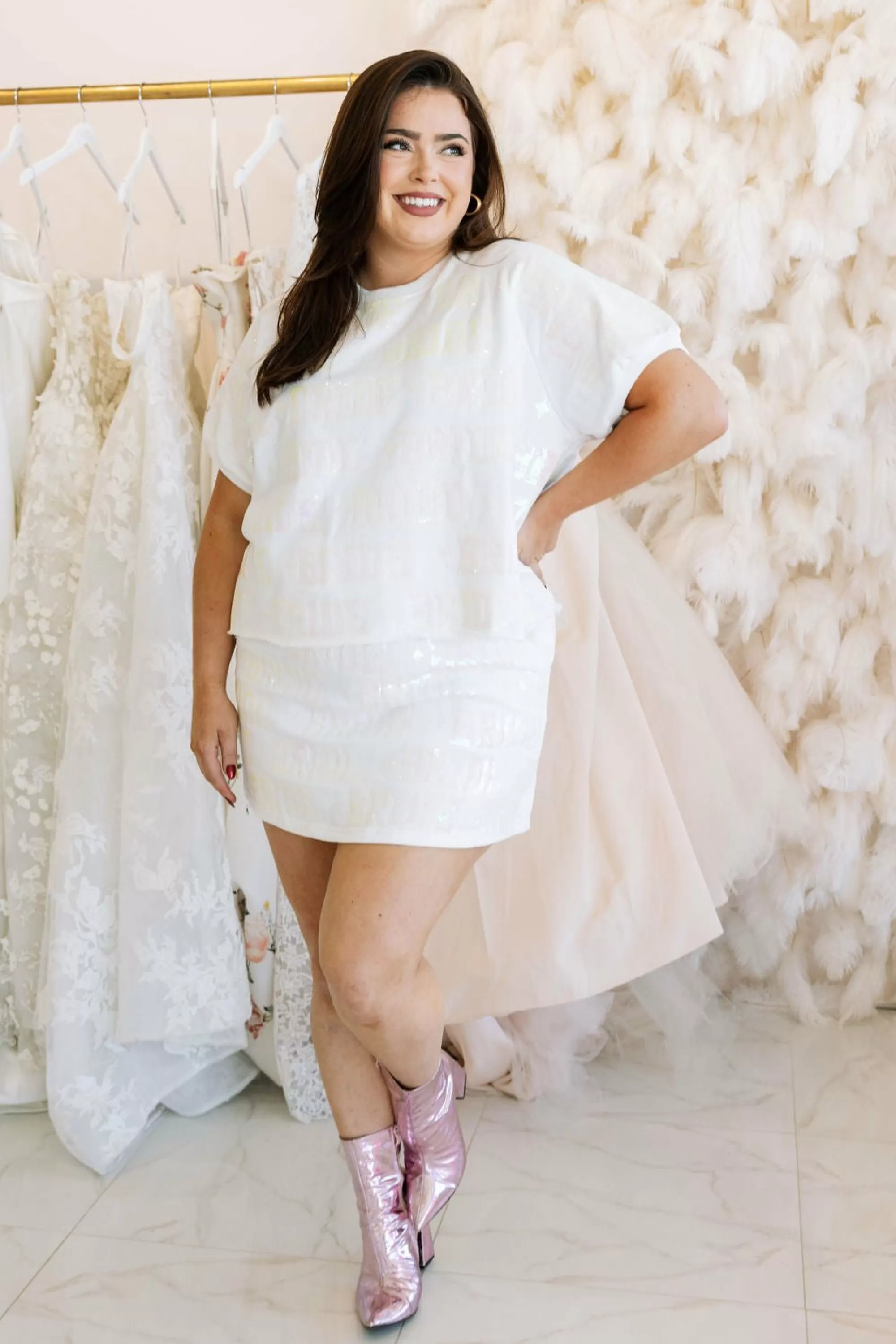 Queen Of Sparkles Bride All Over Top