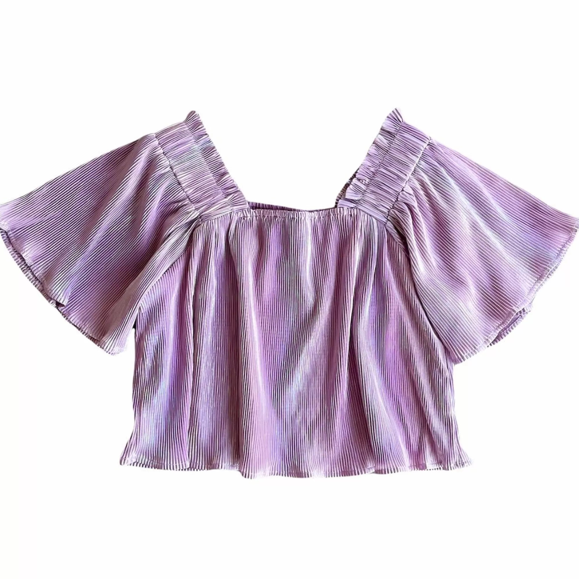 Queen Of Sparkles Pleat Flutter Top